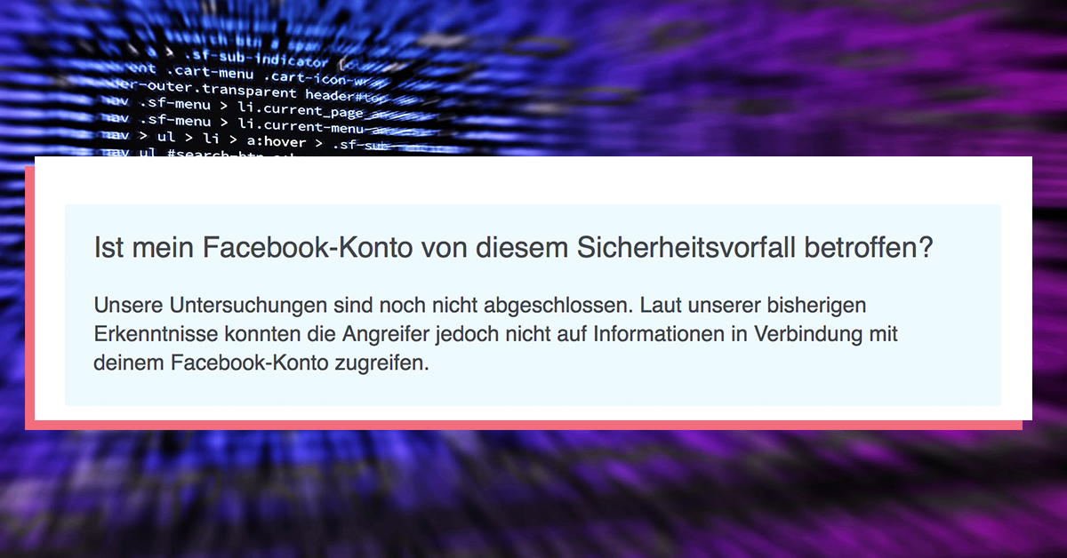 Gehackt? So kannst du sehen, ob dein FacebookProfil betroffen ist