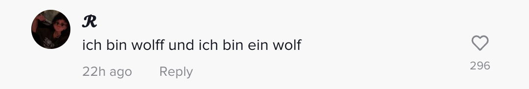 TikTok Comment about Mottowochen 