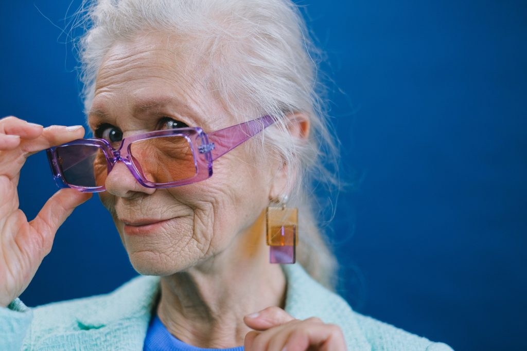 Grandma with funky sunglases