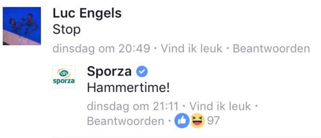 Het Belgische Sporza op Facebook strooit met reacties om ...