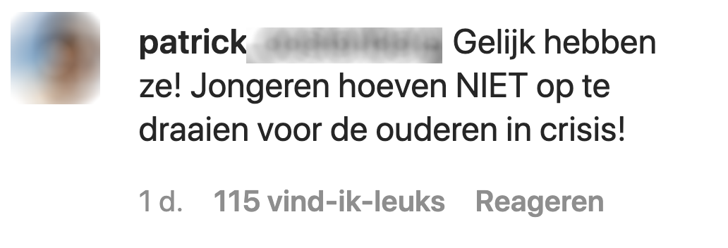 Ouders in de comments