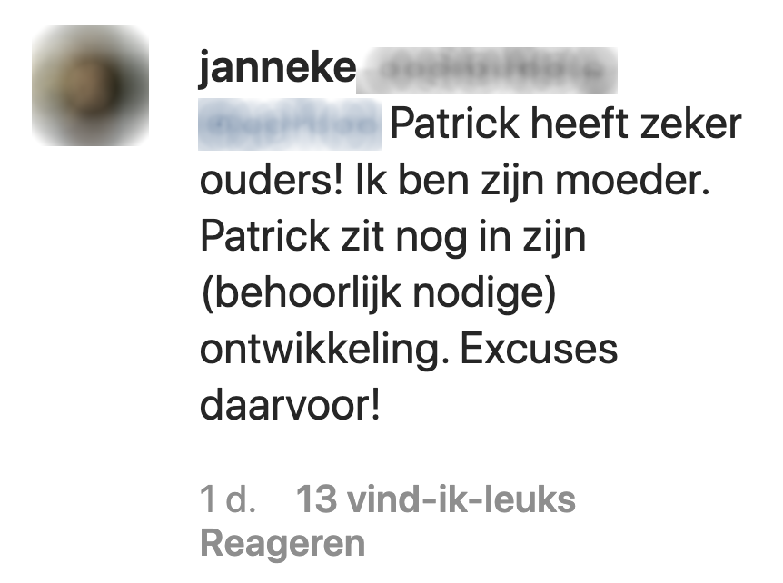 Ouders in de comments