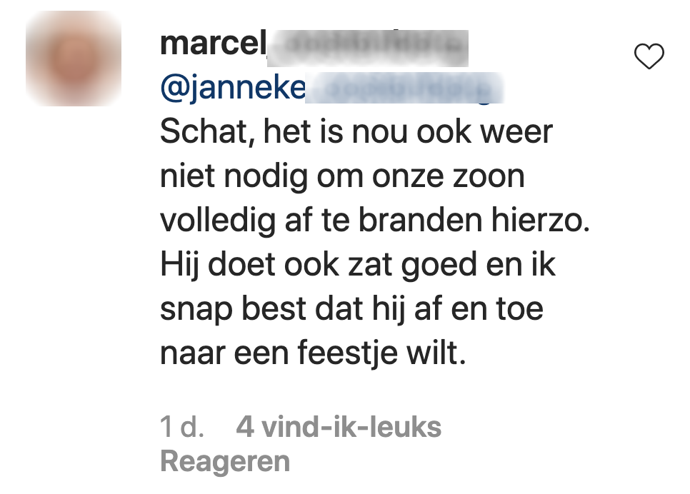 Ouders in de comments