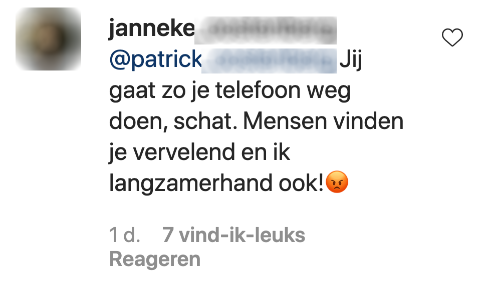 Ouders in de comments