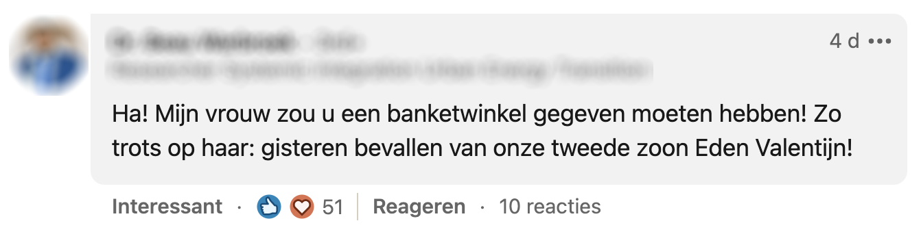 verontschuldigingen tijdens bevalling