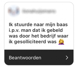 Gênant berichtje naar je baas