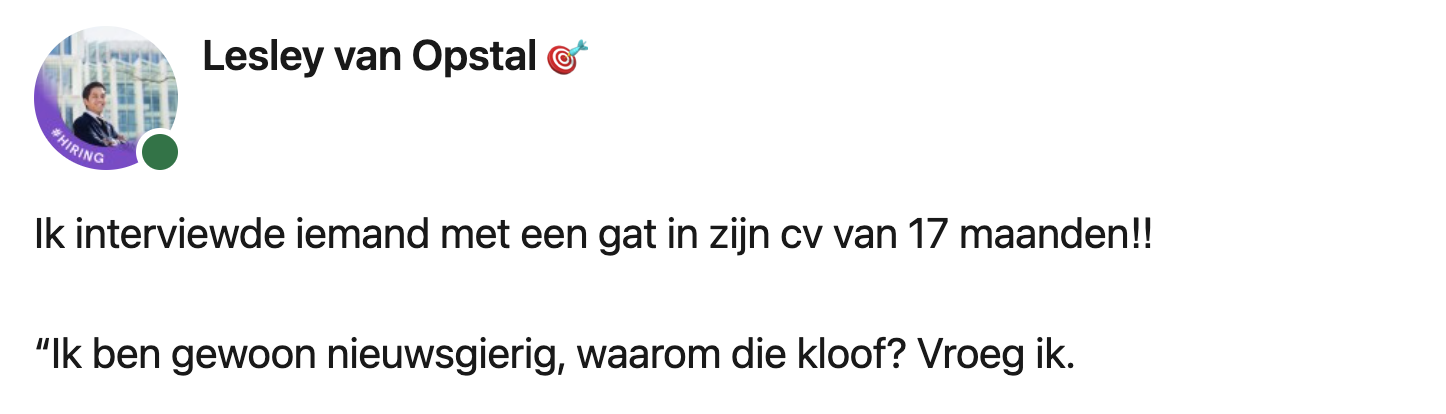 Gat op je CV