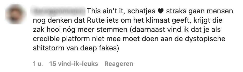 Deep fake video Rutte