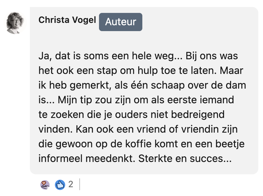 Christa deelt verhaal