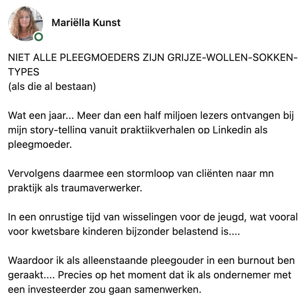 Alleenstaande pleegouder Mariëlla