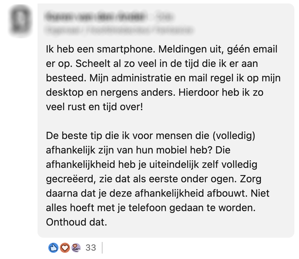 Afkicken van smartphone