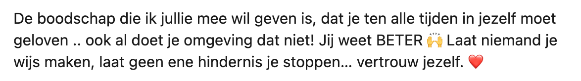 Angila heeft boodschap voor leraren die zeiden dat ze het niet zou halen