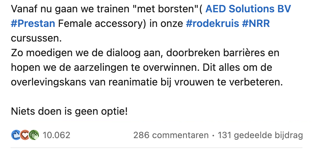 Reanimatiepoppen hebben eindelijk borsten