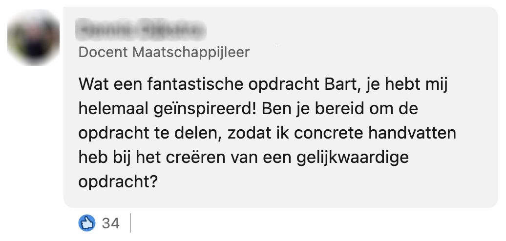 Schoolopdracht van docent Bart gaat viral