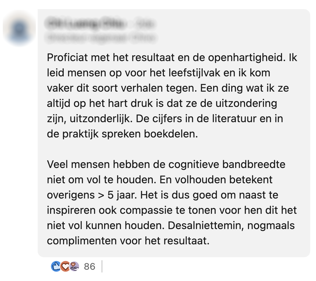 Michiel viel 40 kilo af en deelt zijn geheim