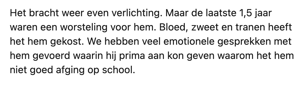 Finn kreeg havo/vwo-advies maar kiest voor bbl