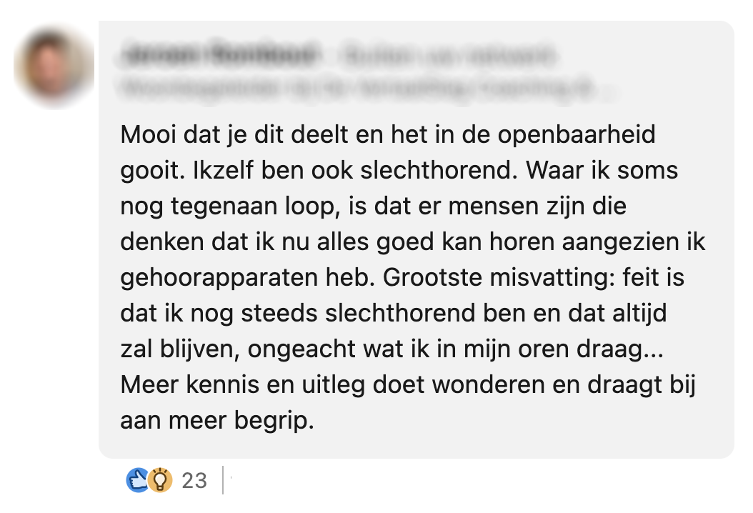 Yamila heeft gehoorschade