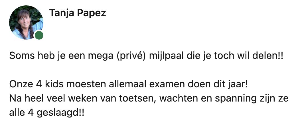 Vier afgestudeerde kinderen in één huishouden