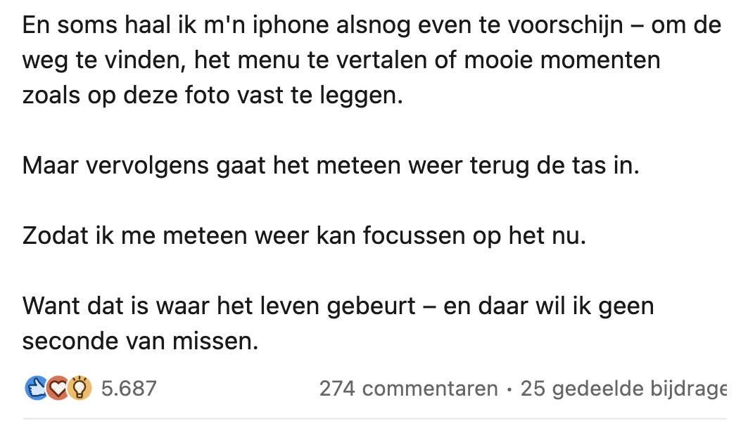 Tarinda heeft geen data op haar telefoon