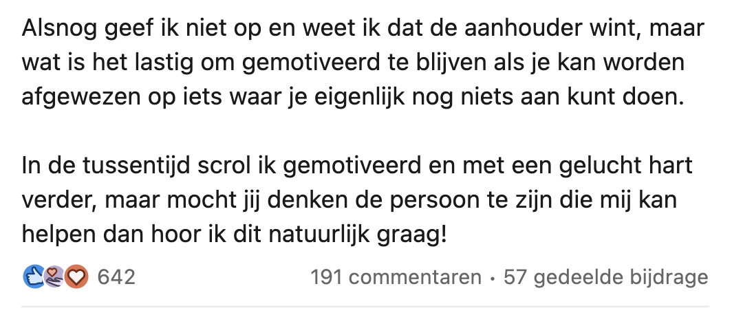 Daphne schrijft rake post over werkervaring