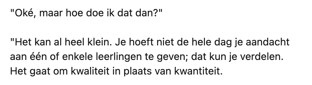 Meester Bart komt op voor leerlingen waar je geen kind aan hebt