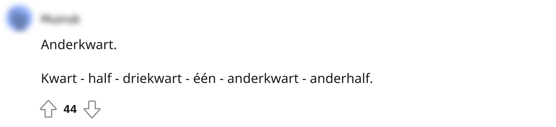 Anderkwart woorden