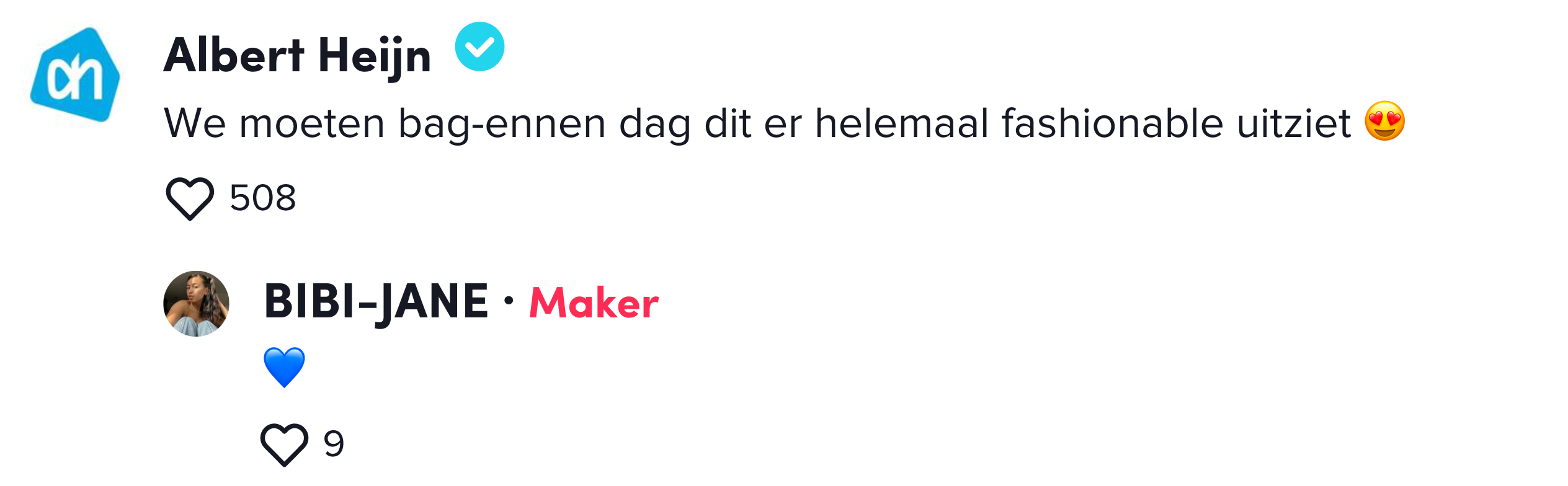 ah reactie albert heijn