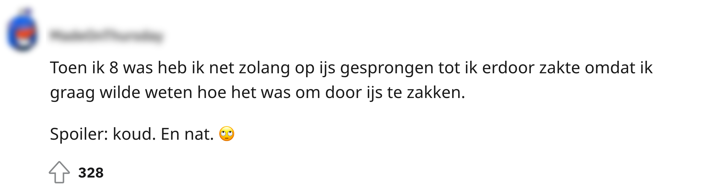 door het ijs domme