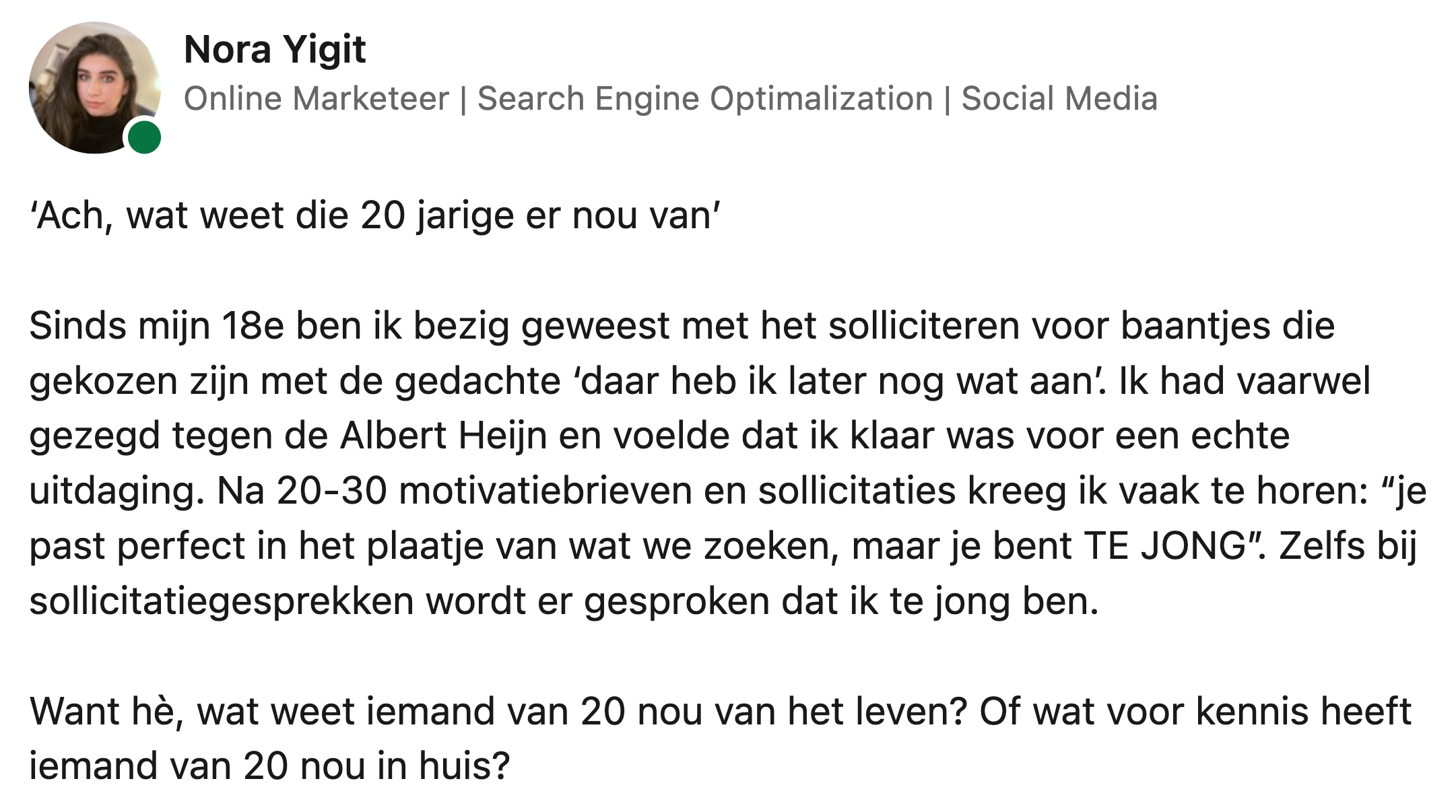 linkedin leeftijd