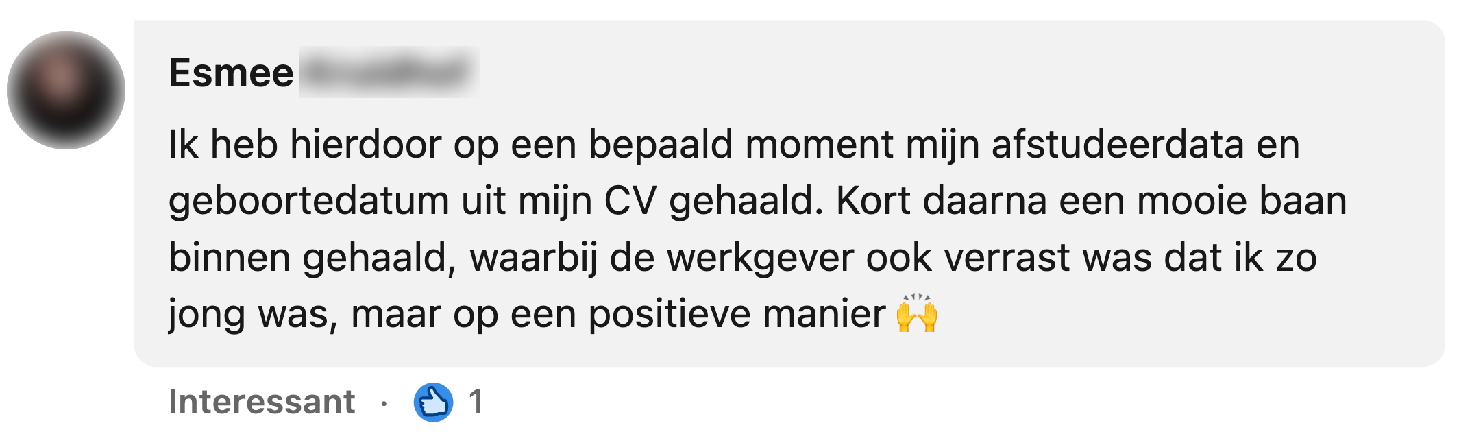 linkedin cv leeftijd