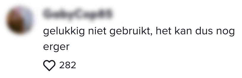 a niet gebruikt