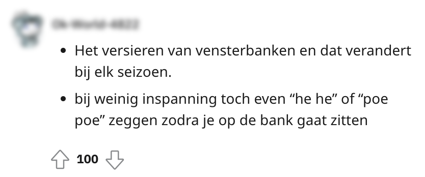 a vensterbank gewoonte