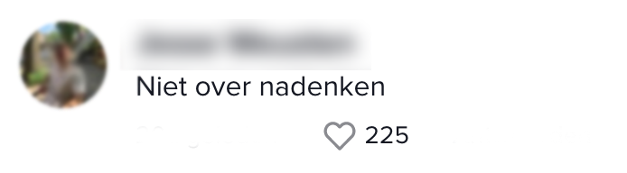 niet nedenken