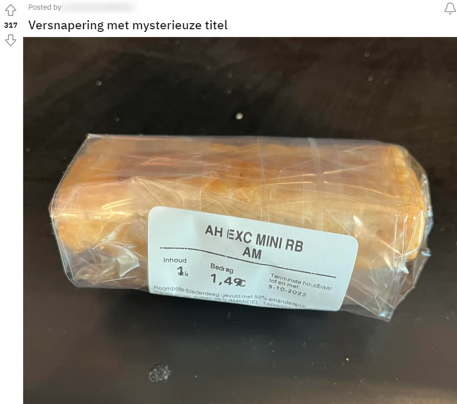 Mysterieuze naam op etiket Albert Heijn-product zorgt voor veel vraagtekens