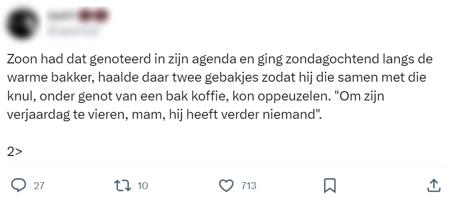 Zoon zorgt voor een verjaardag die niet te vergeten is