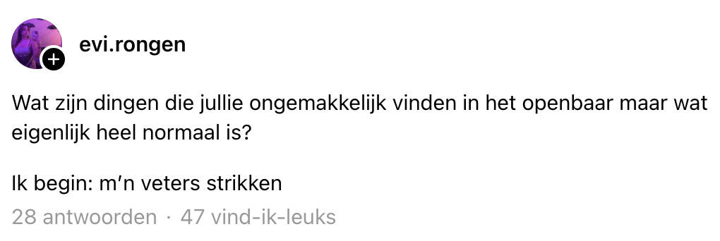 ongemakkelijk