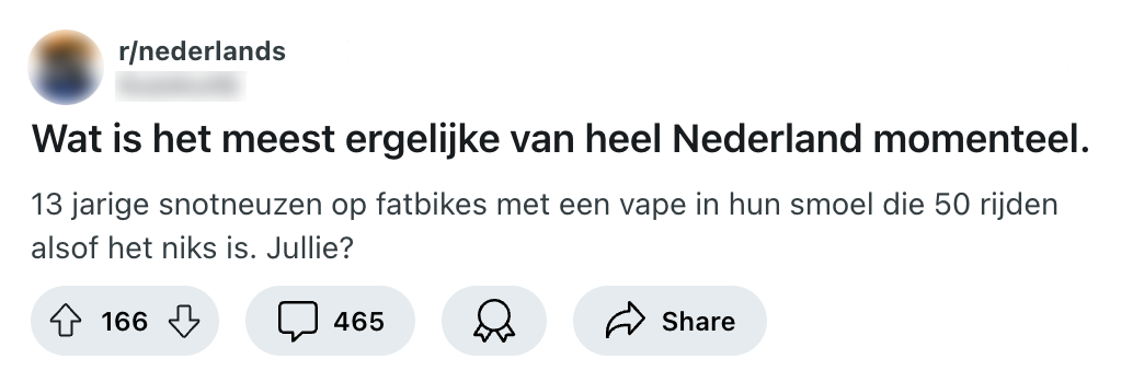 Deze Reddit-gebruiker vraagt aan andere gebruikers wat hen irriteert aan Nederland en trapt af met dít voorbeeld.