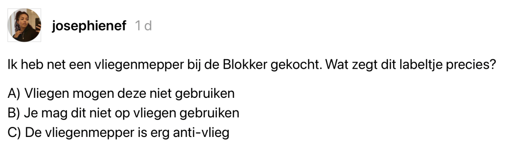 Blokker vliegenmepper