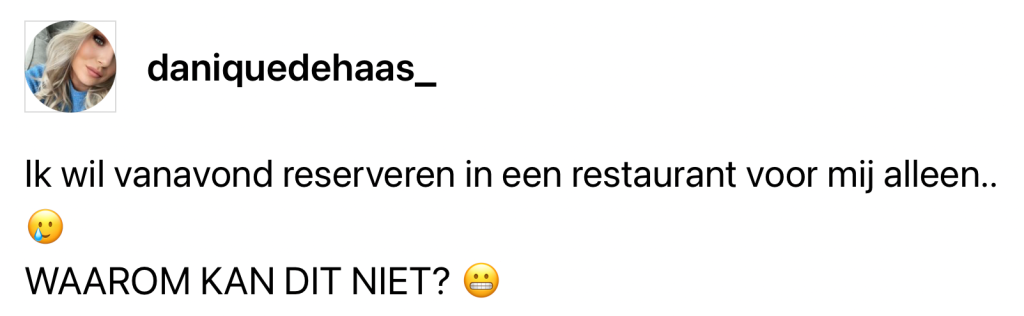 reserveren restaurant