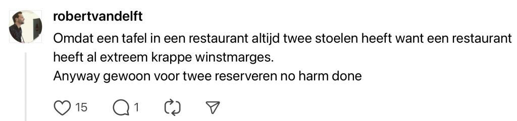 reserveren restaurant